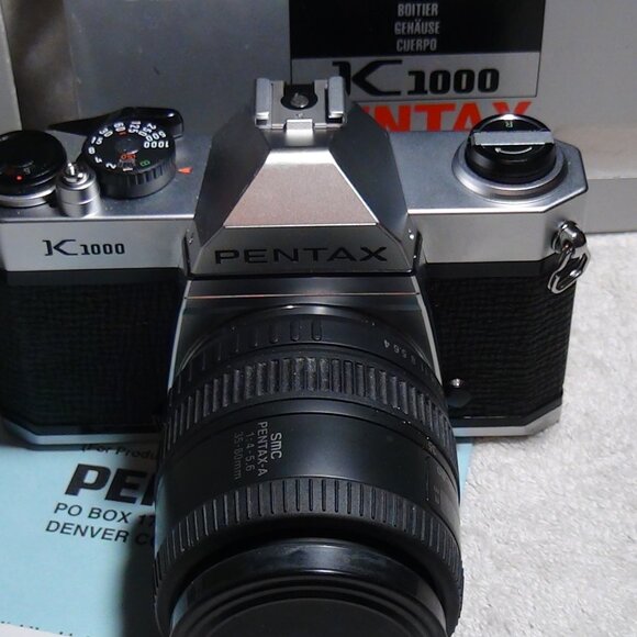 Pentax K1000 35mm SLR Camera Pentax 80mm Lens De-silvering In View Finder, Alien - Picture 1 of 16